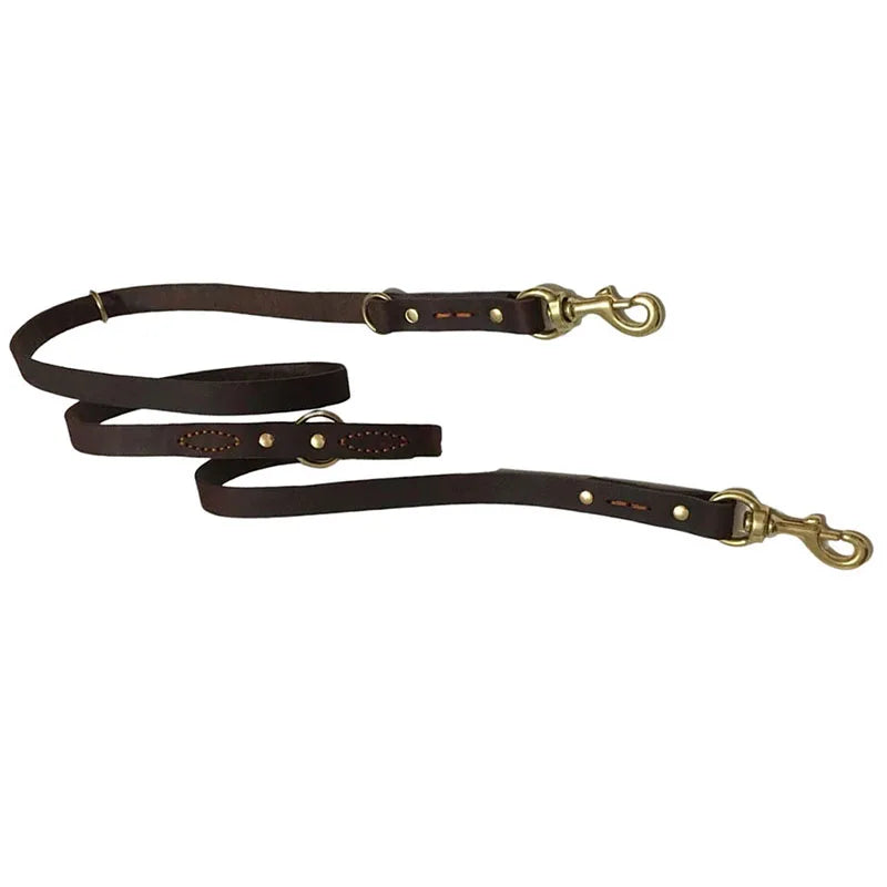 Double Leather Dog Leash