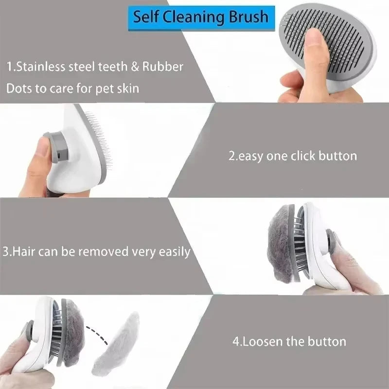 Easy Clean Dog Grooming Brush
