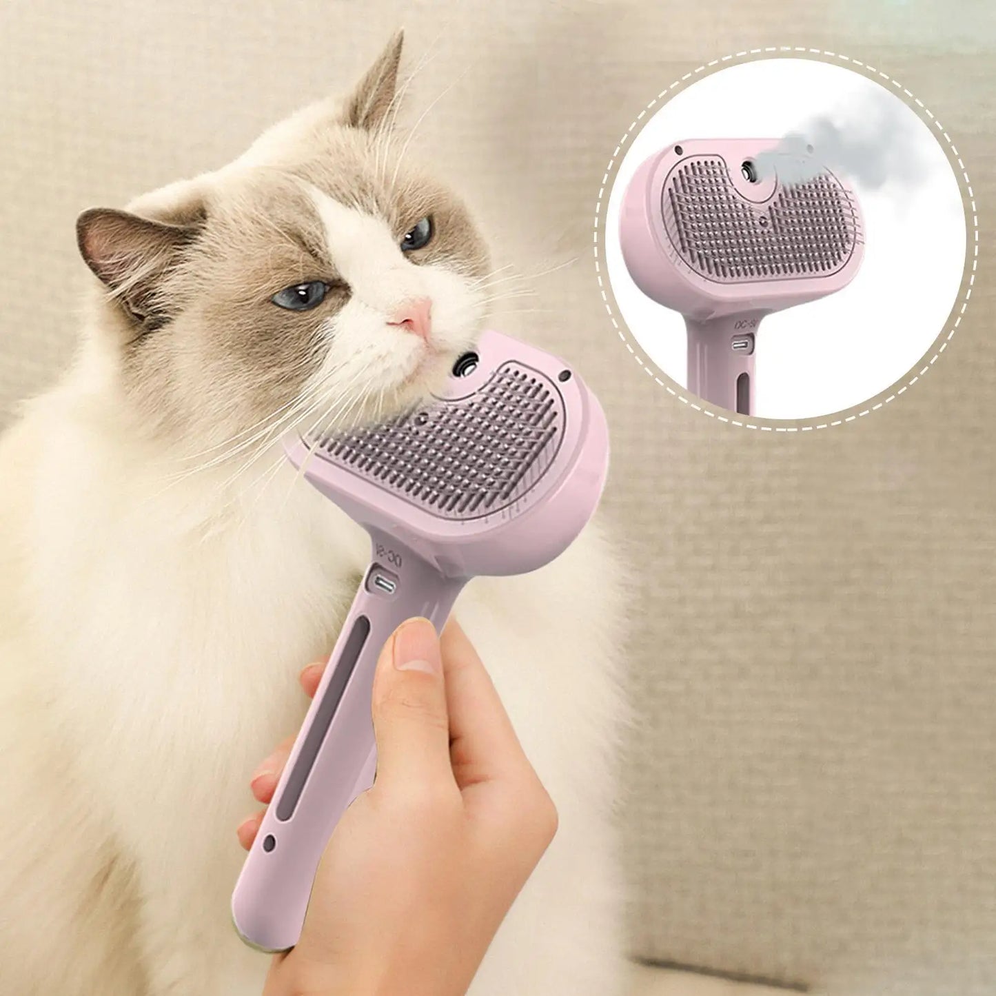 Electric Pet Steam Brush