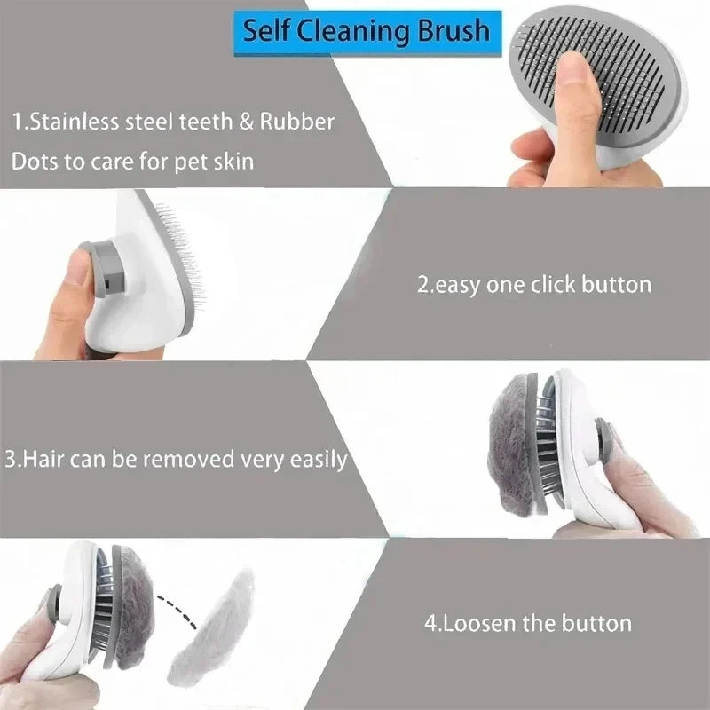 Easy Clean Dog Grooming Brush
