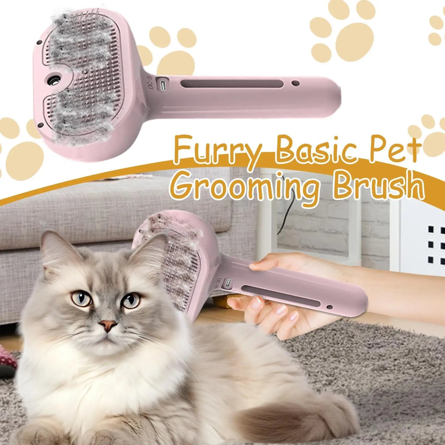 Electric Pet Steam Brush