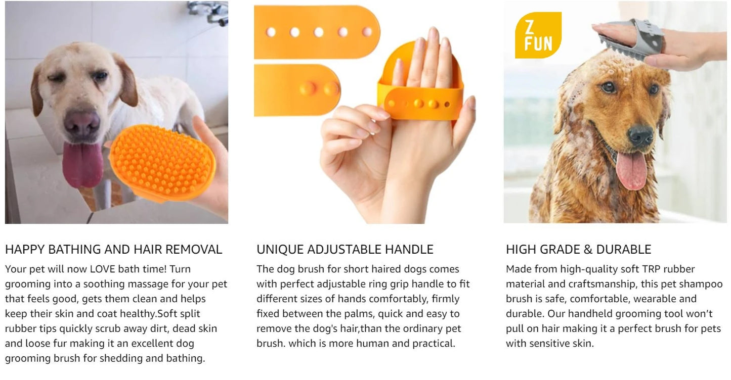 Rubber Dog Bath Brush