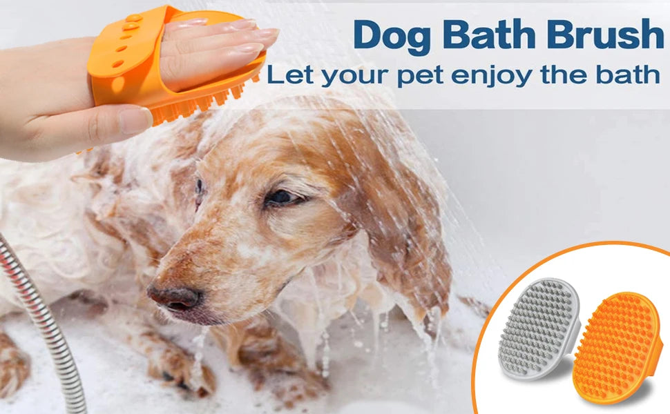 Rubber Dog Bath Brush