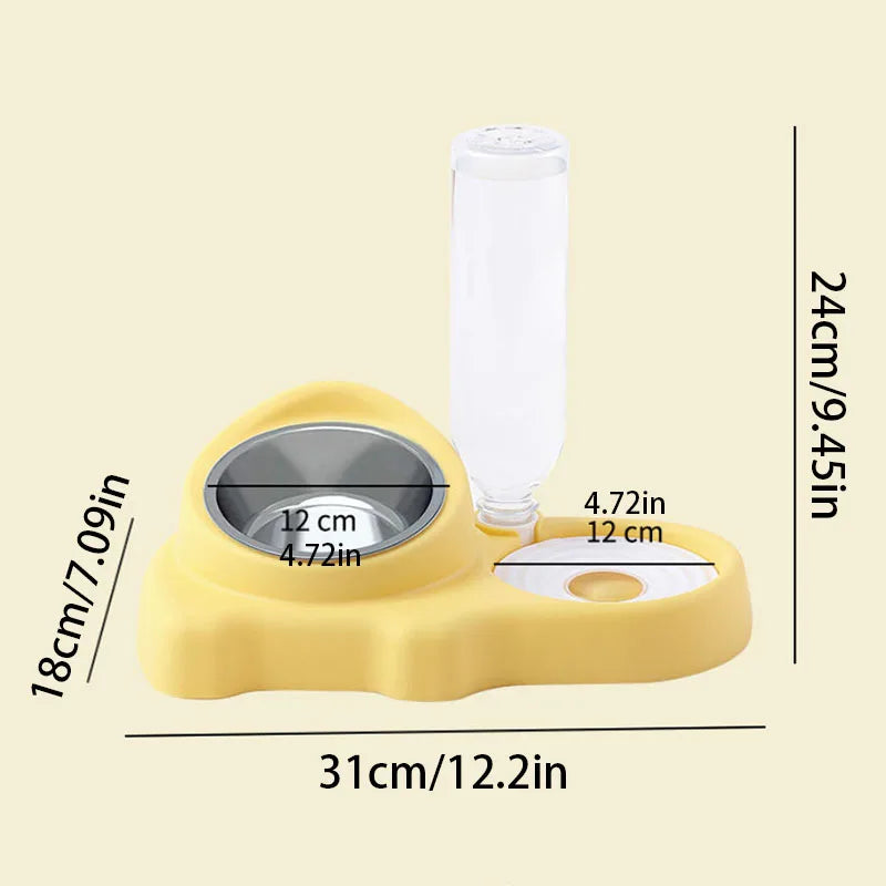 Double Pet Food Bowl