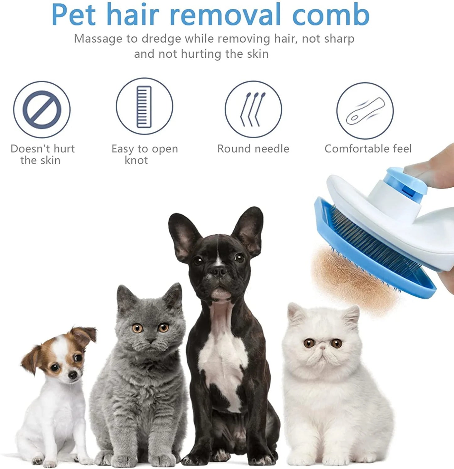 Dog Hair Remover Grooming Brush