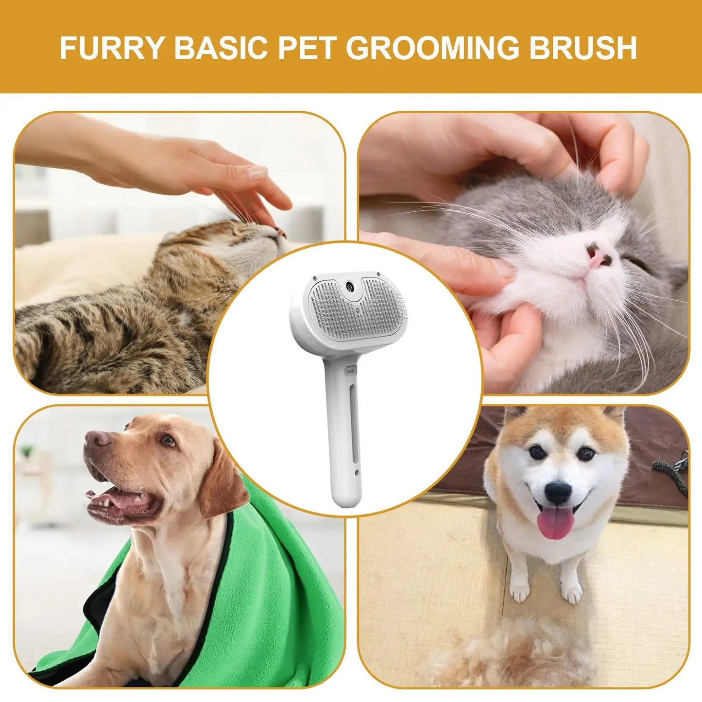 Electric Pet Steam Brush