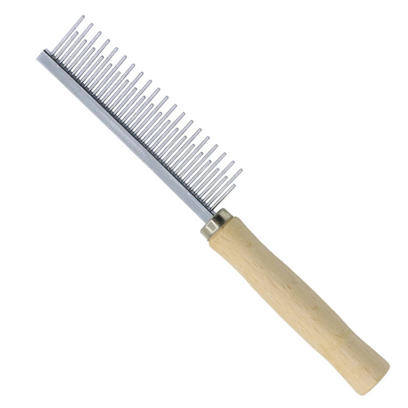 Wooden Handle Pet Comb