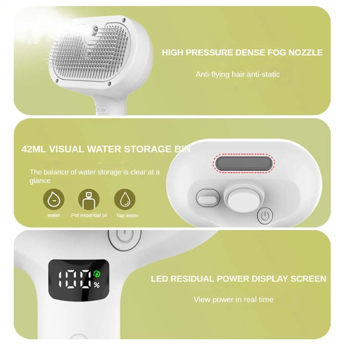 Electric Pet Steam Brush