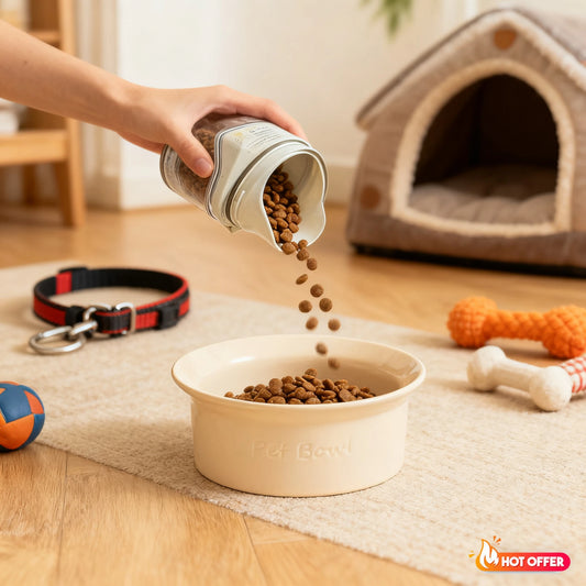 Ceramic Anti Tip Pet Bowl