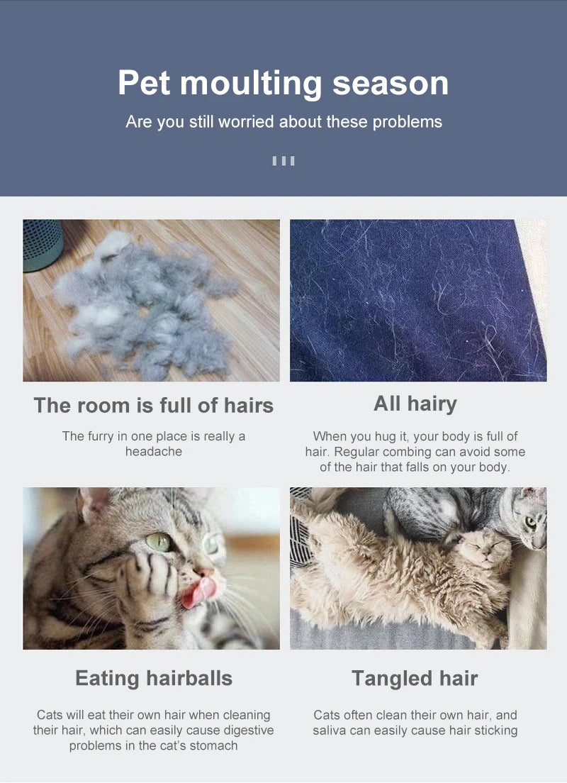 Dog Hair Remover Grooming Brush