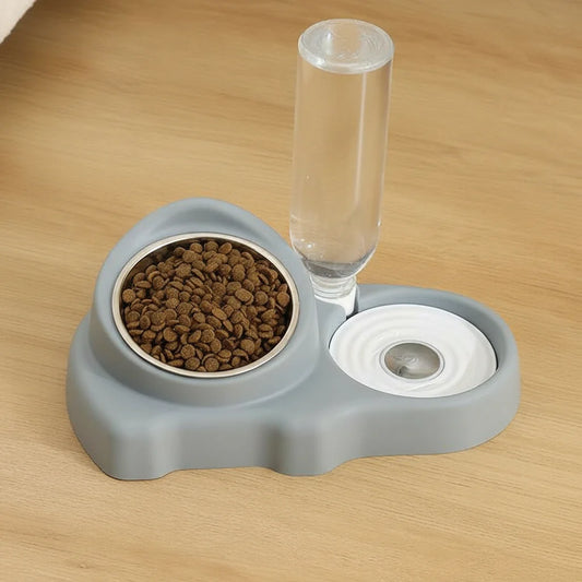 Double Pet Food Bowl