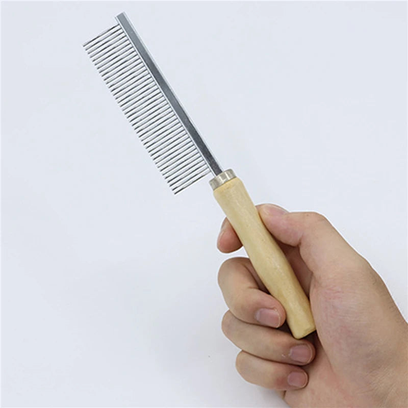 Wooden Handle Pet Comb