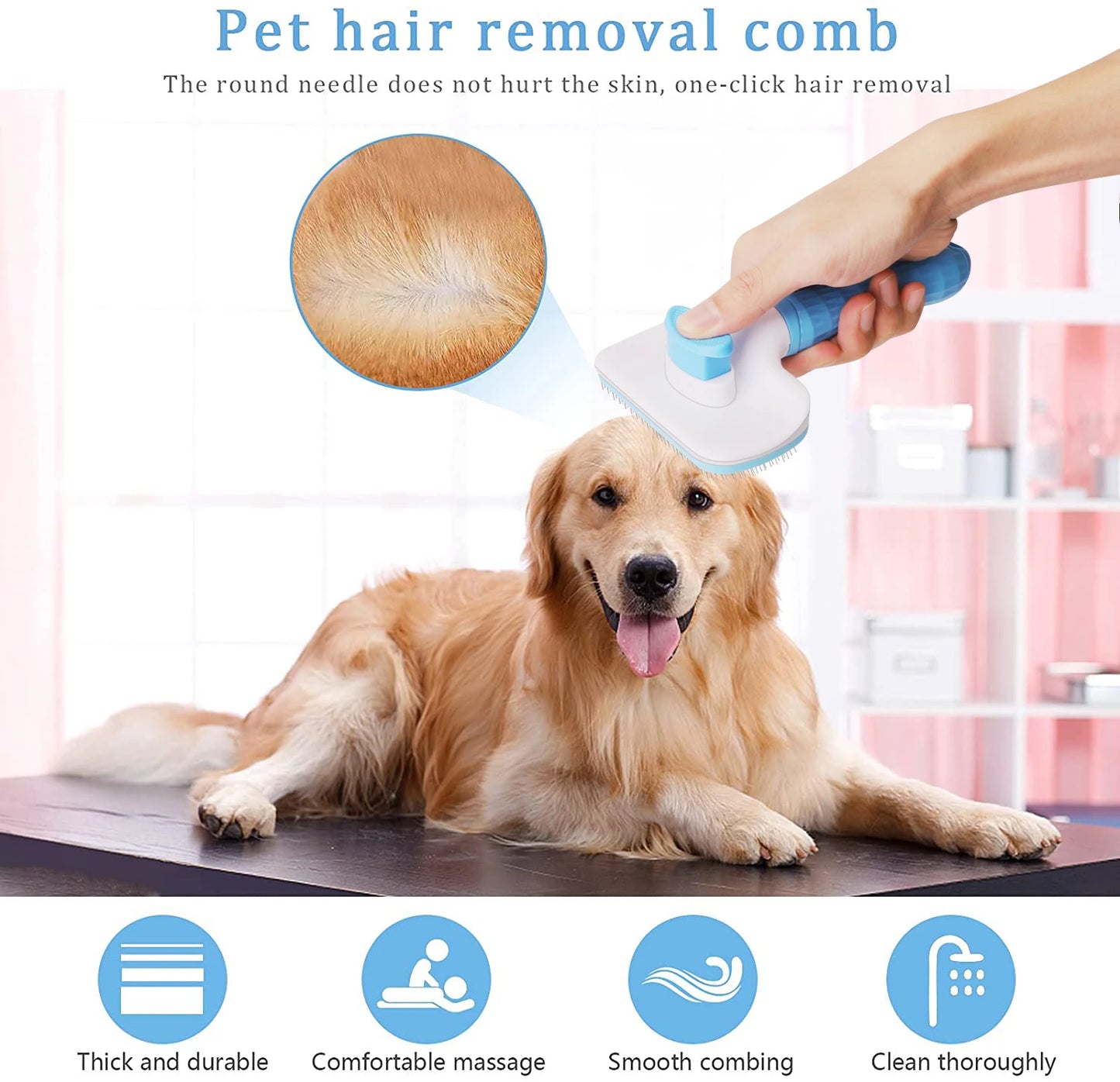 Dog Hair Remover Grooming Brush